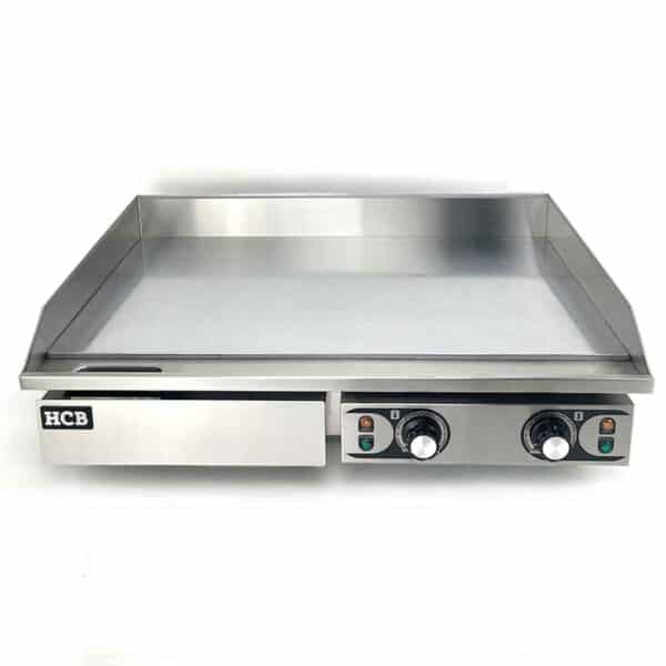 Professionele Horeca Bakplaat - glad - 2 x 230V - RVS - Electrisch Grill apparaat