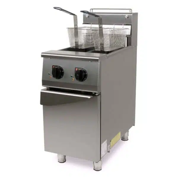 Professionele Horeca frituurpan - dubbele Friteuse - 2 x 12,5 liter - 400V - RVS