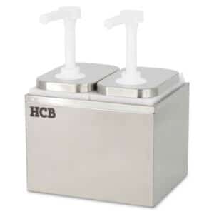 Professionele Horeca Sauspomp - 2 x 2 liter - RVS sausdispenser - Dispenser