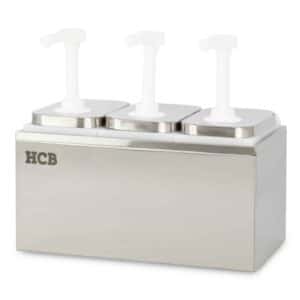 Professionele Horeca Sauspomp - 3 x 2 liter - RVS sausdispenser - Dispenser