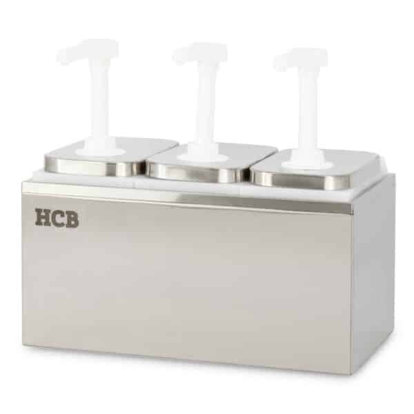 Professionele Horeca Sauspomp - 3 x 2 liter - RVS sausdispenser - Dispenser