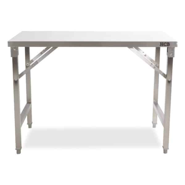 Werktafel - inklapbaar - 120 x 70 x 80 cm - RVS