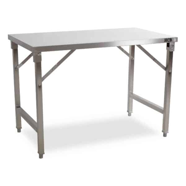 Werktafel - inklapbaar - 120 x 70 x 80 cm - RVS