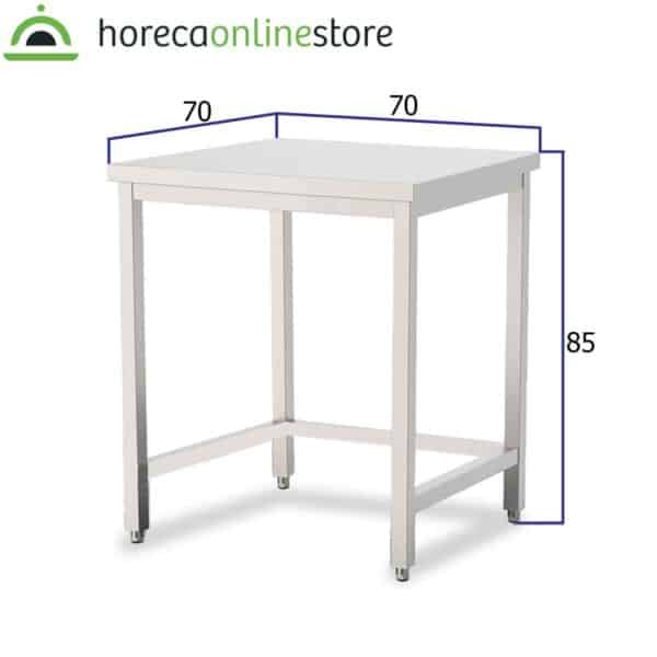 Werktafel - 70 x 70 x 85 cm - RVS Pro-line