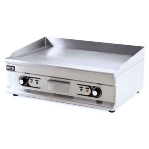 Professionele Horeca Bakplaat 1/2 geribbeld - 400V - RVS - Electrisch Grill apparaat