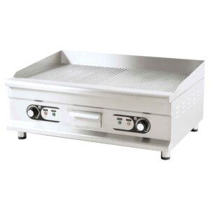 Professionele Horeca Bakplaat - geribbeld - 400V - RVS - Electrisch Grill apparaat