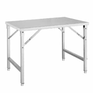 Werktafel - inklapbaar - 150 x 70 x 80 cm - RVS