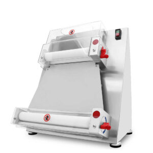 Professionele Horeca Uitrolmachine voor Pizza - dubbele deeg rollen - 42 cm - 230V - RVS Pizzapers - Tortilla maker - Tortilla pers - Elektrisch