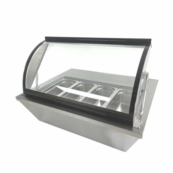 Professionele Horeca Opzet schepijsvitrine - 4 x 1/3 GN - 80,5 cm - 230V - IJs vitrine