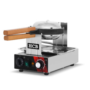 Professioneel rond horeca Wafelijzer - bubbel patroon - 230V - Wafelmaker van RVS