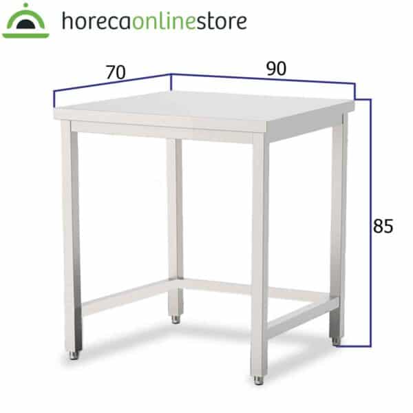 Werktafel - 90 x 70 x 85 cm - RVS Pro-line