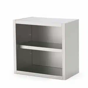 Wandkast - open model - 80 cm - RVS