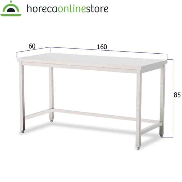 Werktafel - 180 x 60 x 85 cm - RVS Pro-line