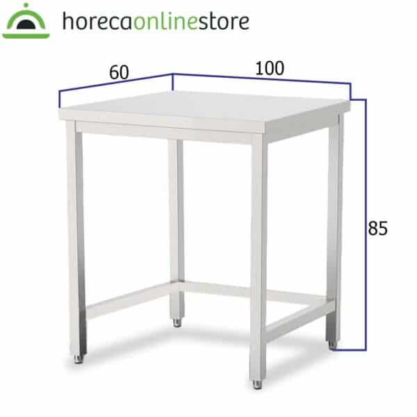 Werktafel - 100 x 60 x 85 cm - RVS Pro-line