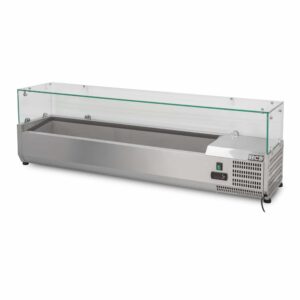HCB Opzetkoelvitrine - Saladière met glas - 6 x 1/4 GN - 140 cm - RVS