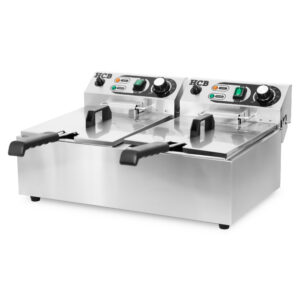 HCB Dubbele friteuse - 2 x 6 liter - 2 x 230V - RVS