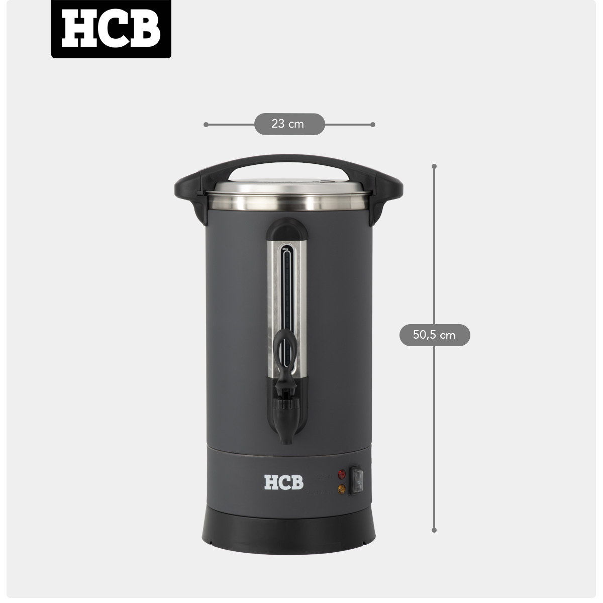 HCB Percolator - 8,7 liter - 55 kopjes - zwart - 230V - RVS - Afbeelding 9