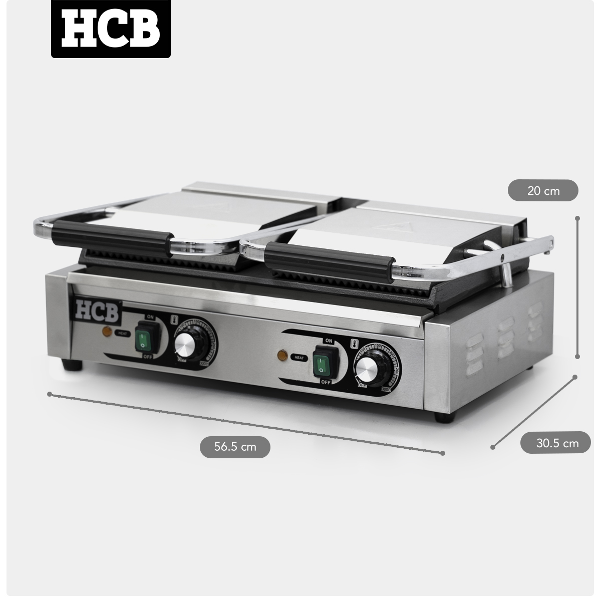 HCB Paninigrill - geribbeld/glad - dubbel - 230V - RVS - Afbeelding 11