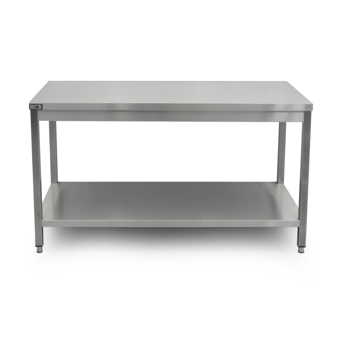 HCB Basic-line Werktafel - met onderschap - 150 x 70 x 85 cm - RVS