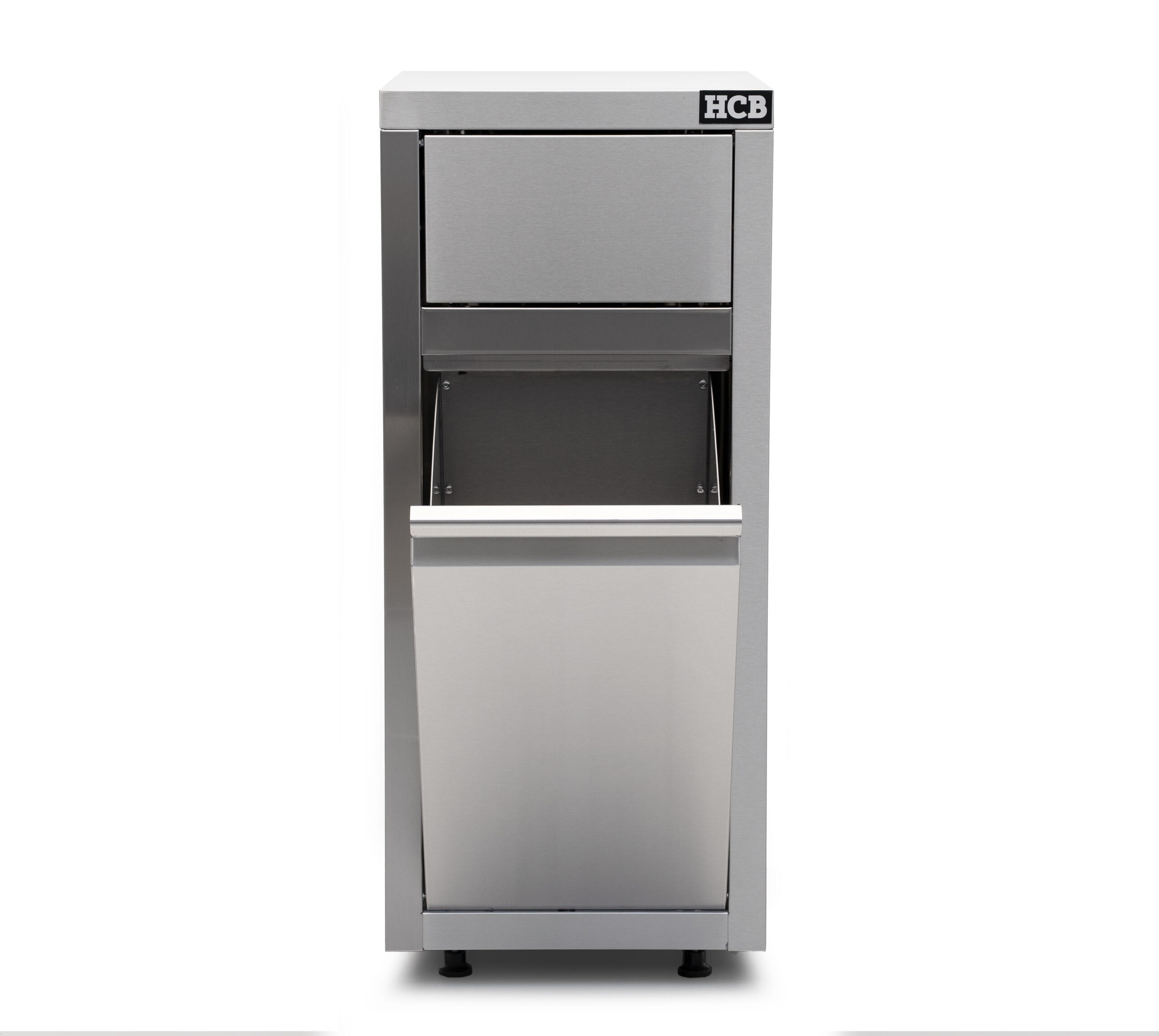 HCB Prullenbak - verrijdbaar - 50 liter - duwdeksel - RVS - Afbeelding 4
