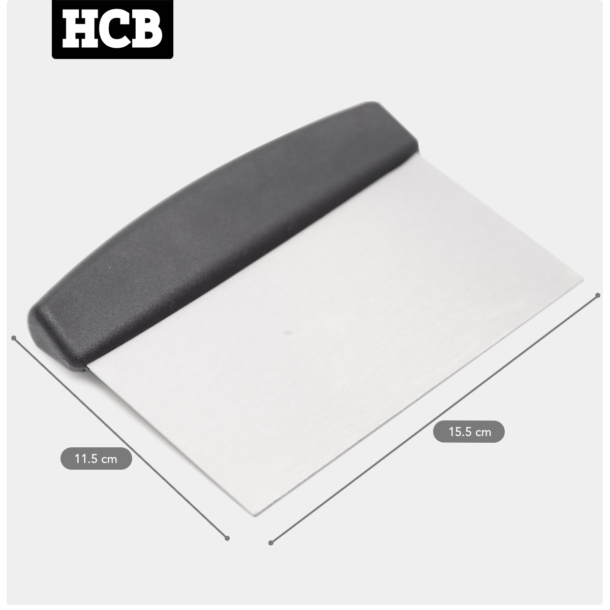 HCB RVS Deegschraper Schraper 15,5 cm - set van 2 - Afbeelding 3