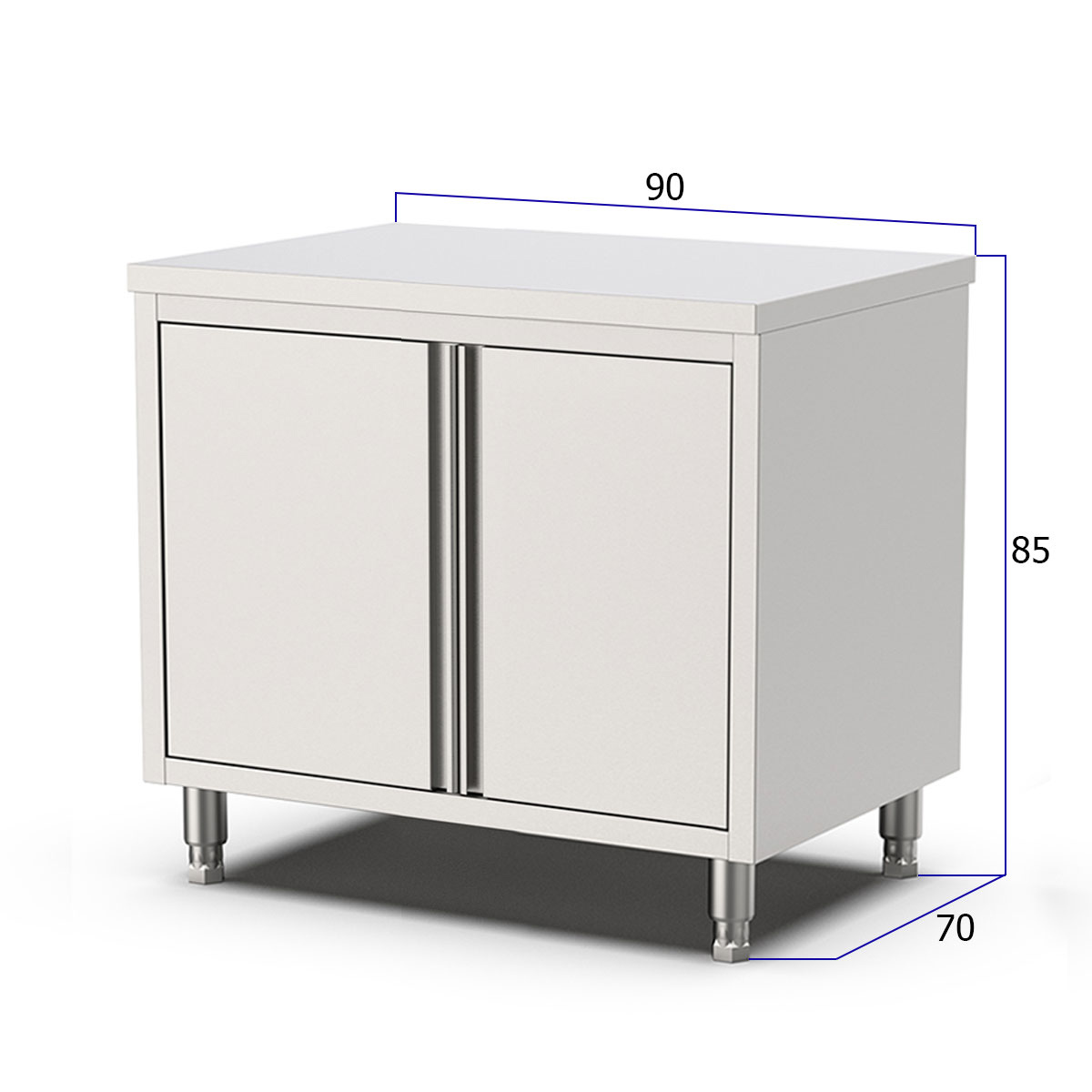 HCB Werkkast - klapdeur - 90 cm - RVS - Afbeelding 2