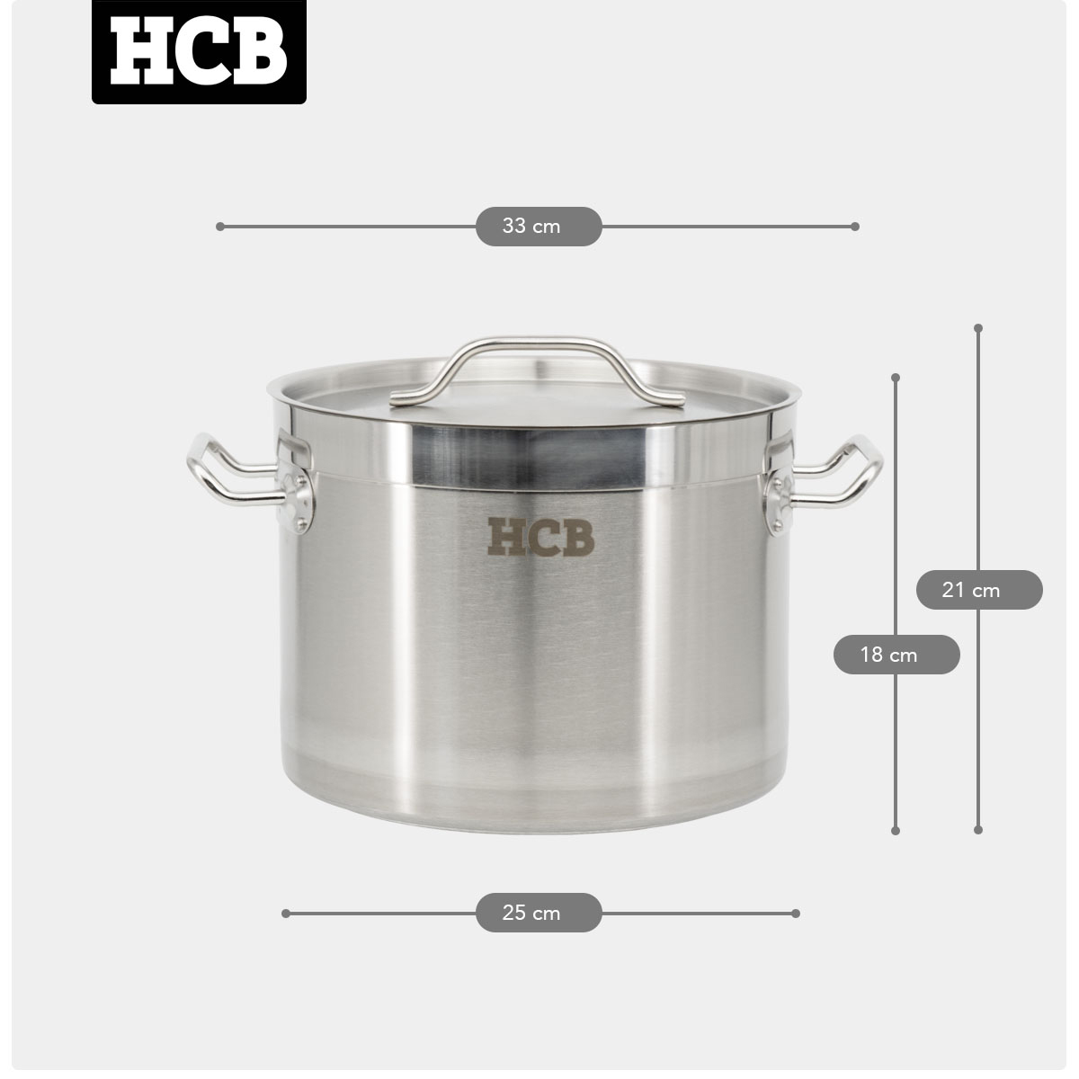 HCB Kookpan - alle warmtebronnen - 9 liter - RVS - Afbeelding 9