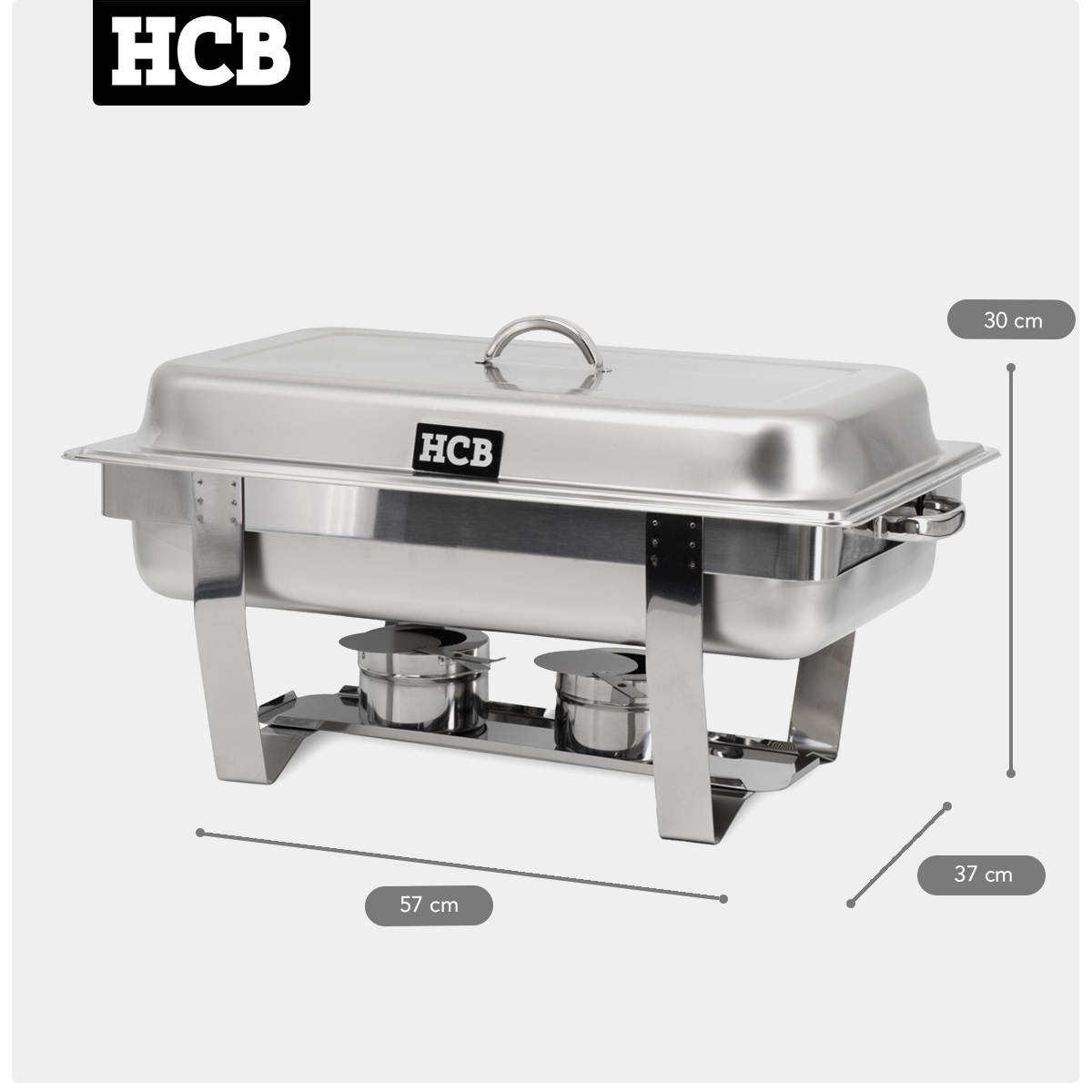 HCB Chafing dish - bakken set - RVS - Afbeelding 13