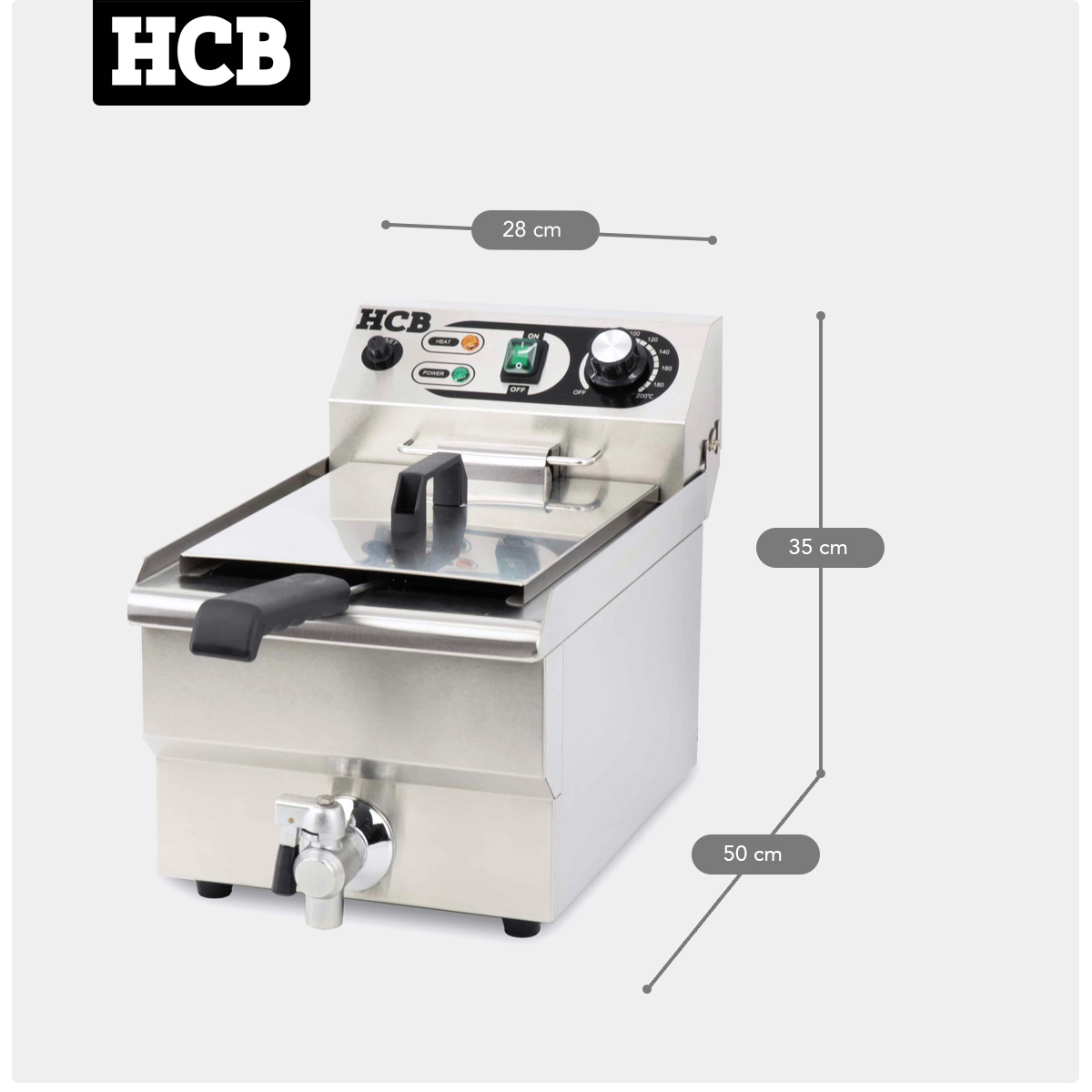 HCB Friteuse - 8,5 liter - 230V - RVS - Afbeelding 14