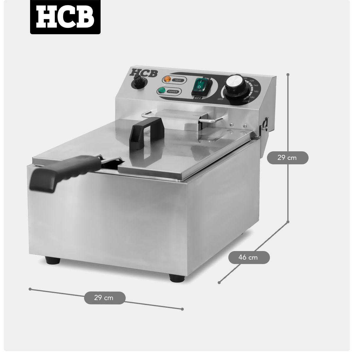 HCB Friteuse - 6 liter - 230V - RVS - Afbeelding 13