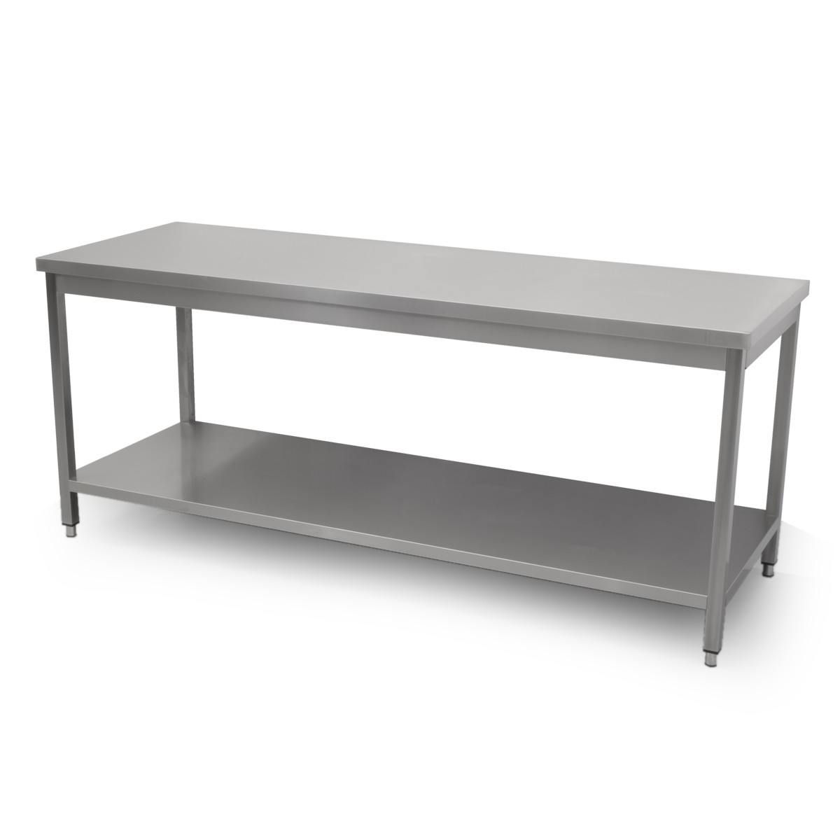 HCB Basic-line Werktafel - met onderschap - 200 x 70 x 85 cm - RVS