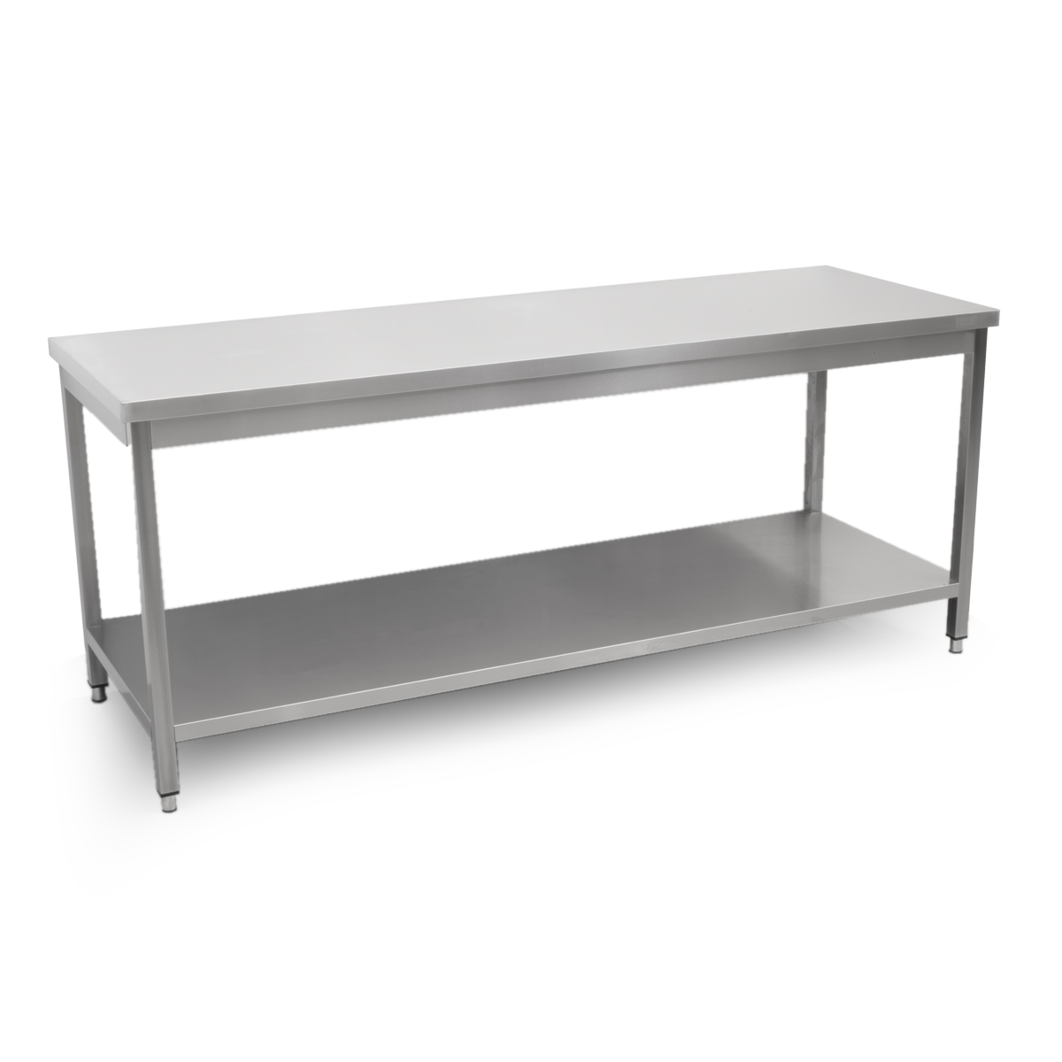 HCB Basic-line Werktafel - met onderschap - 200 x 70 x 85 cm - RVS