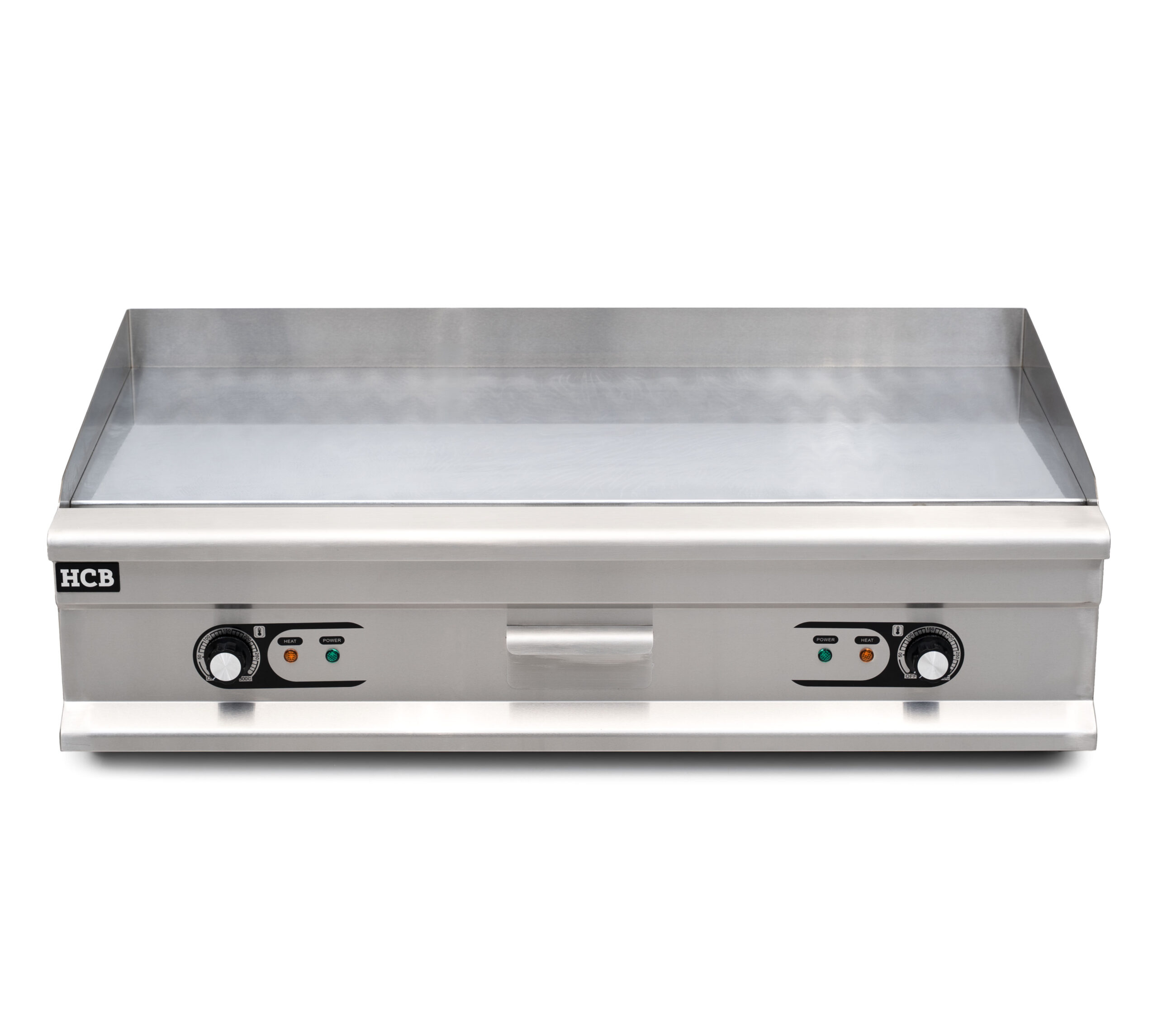 HCB Bakplaat - glad - chroom - 100 cm - 400V - RVS