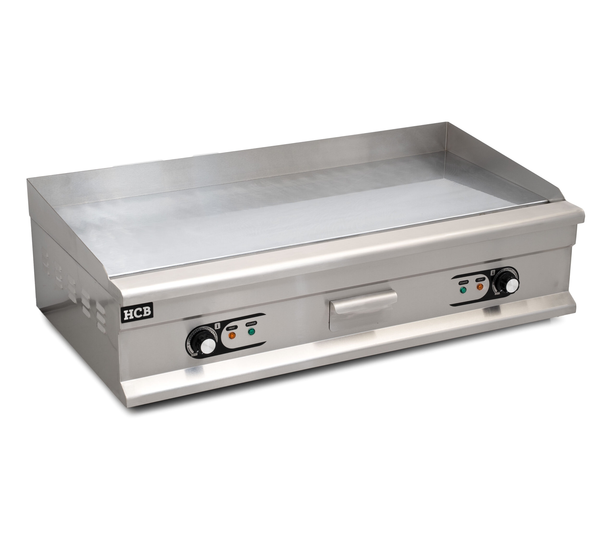 HCB Bakplaat - glad - chroom - 100 cm - 400V - RVS