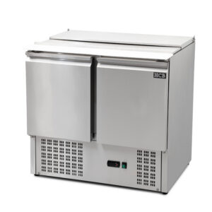 HCB Basic-line Saladette koelwerkbank - 2 deuren - 90 cm - 230V - RVS