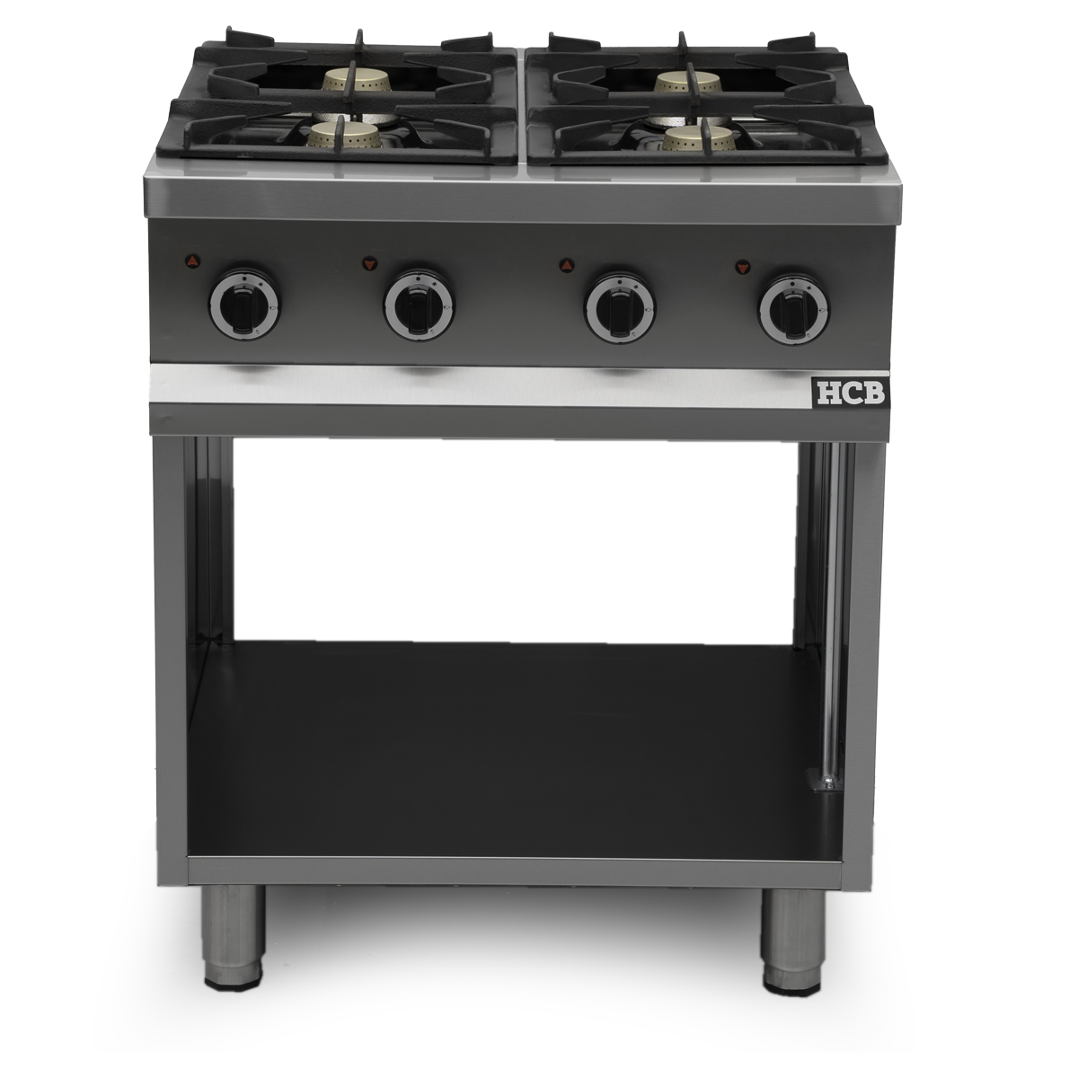 HCB Gasfornuis - 4 pitten - 70 cm - 24 kW - RVS