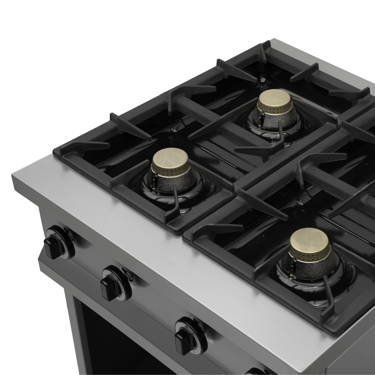 HCB Gasfornuis - 4 pitten - 70 cm - 24 kW - RVS