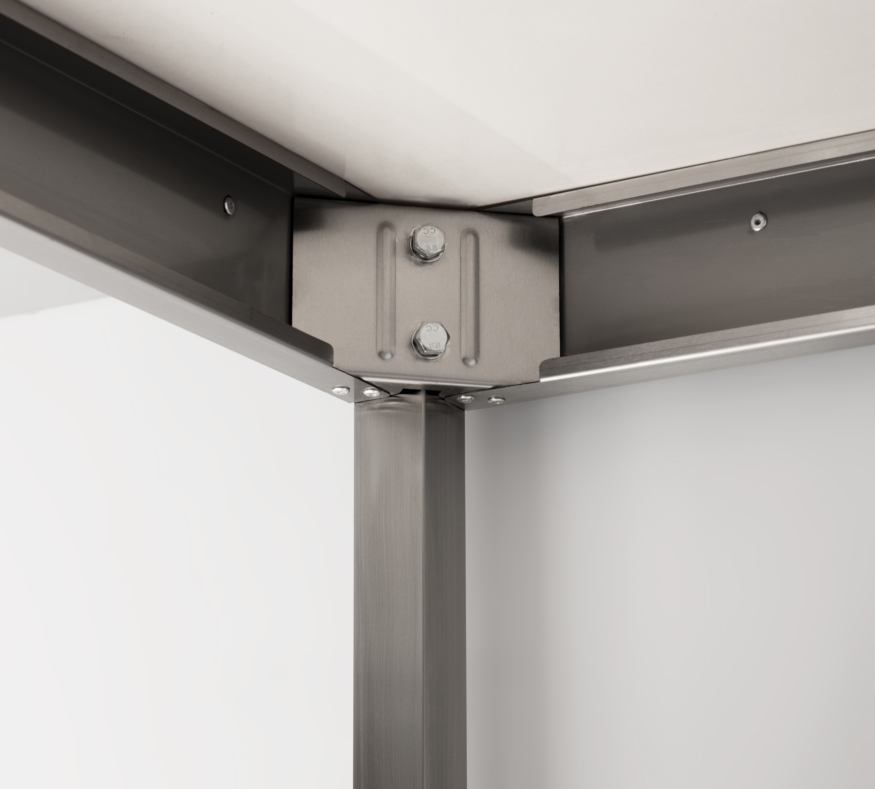 HCB Basic-line Werktafel - met onderschap - 120 x 70 x 85 cm - verrijdbaar - RVS