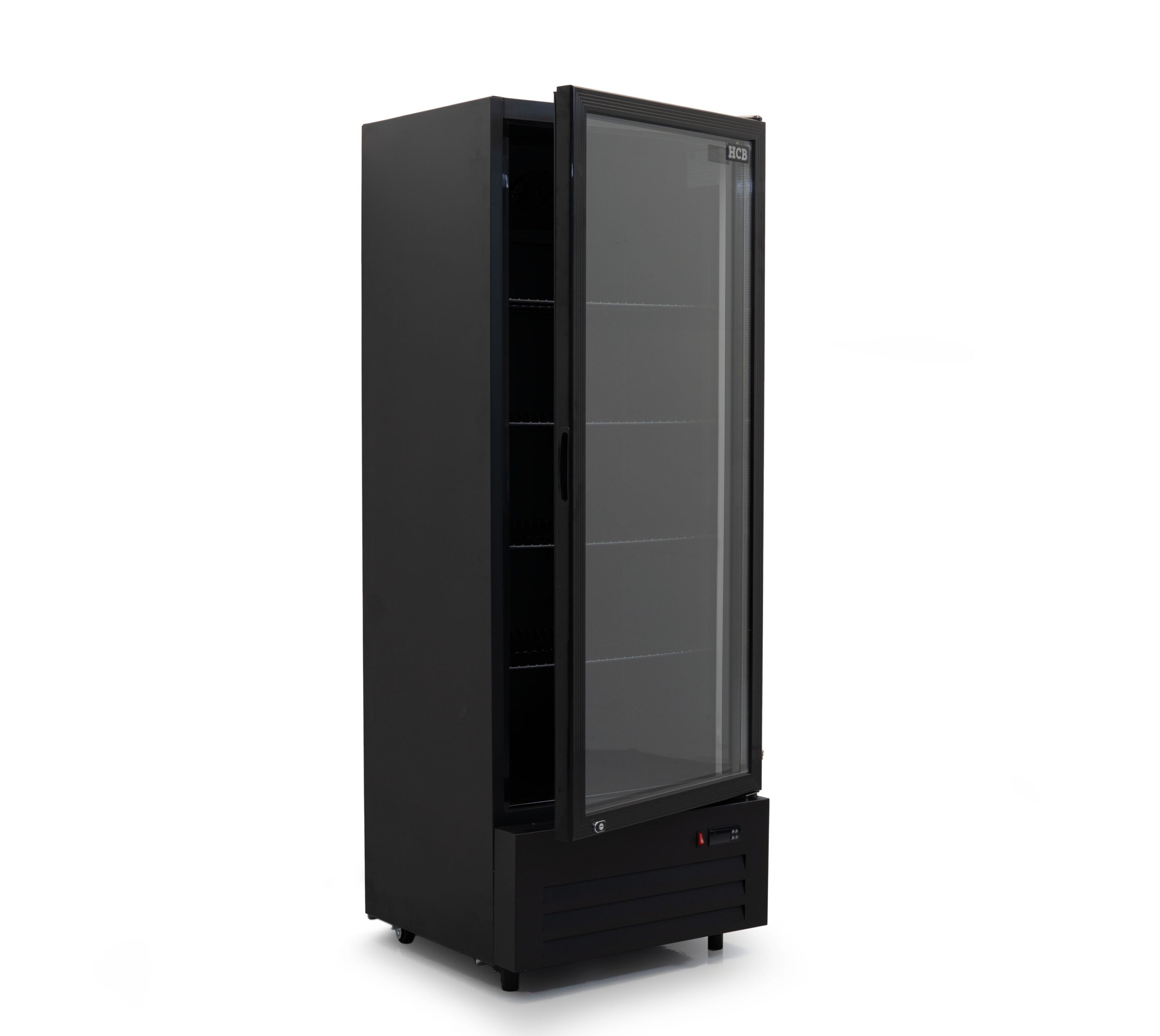 HCB Glasdeurkoeling - 289 liter - zwart - 230V