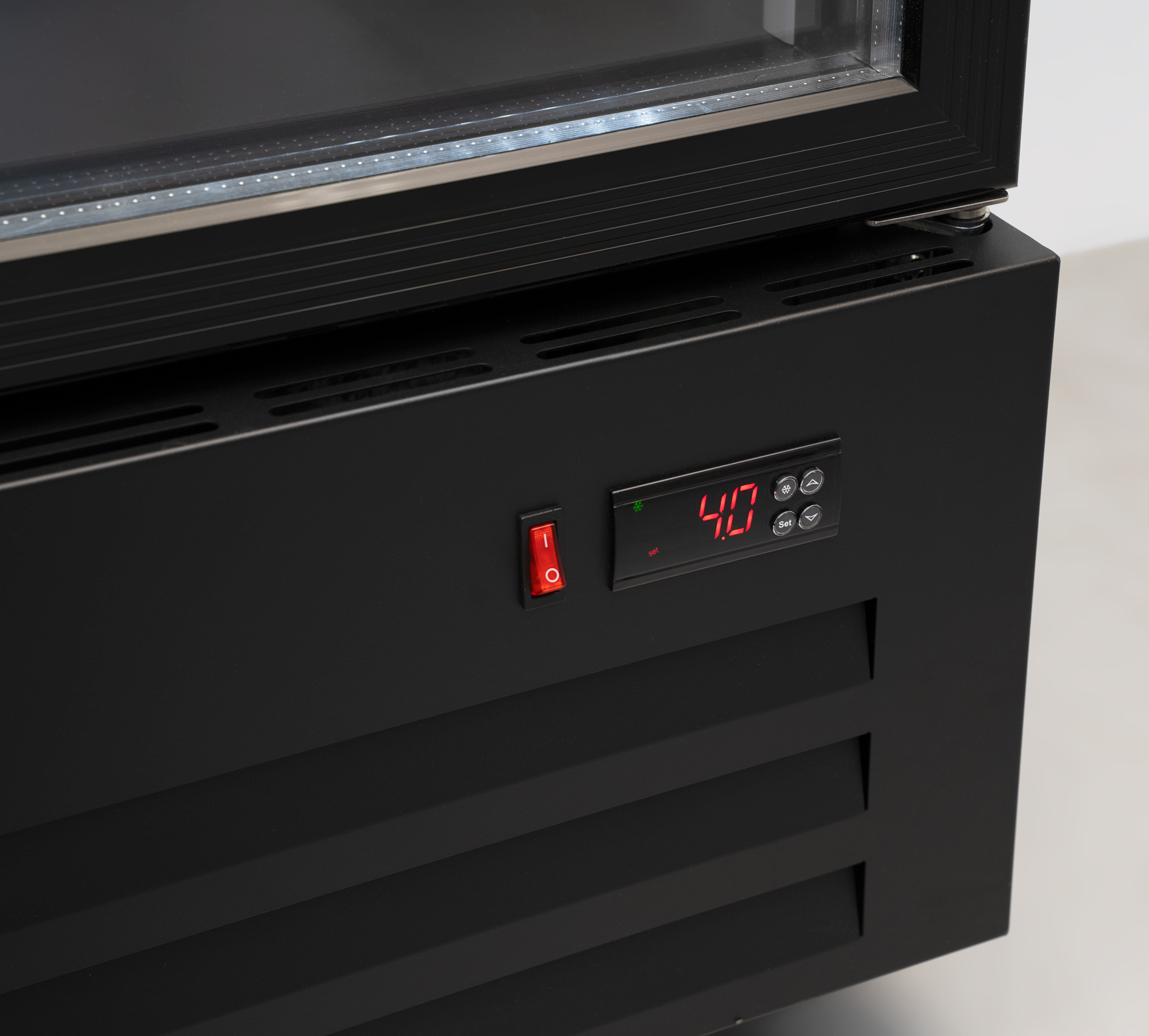 HCB Glasdeurkoeling - 289 liter - zwart - 230V