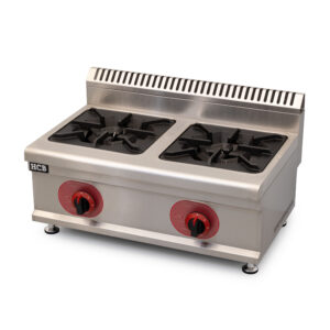 HCB fornuis - 2 pitten - propaan - 14,6 kW - 70 cm - RVS