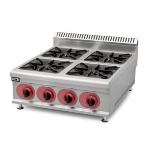 HCB fornuis - 4 pitten - propaan - 29,2 kW - 70 cm - RVS