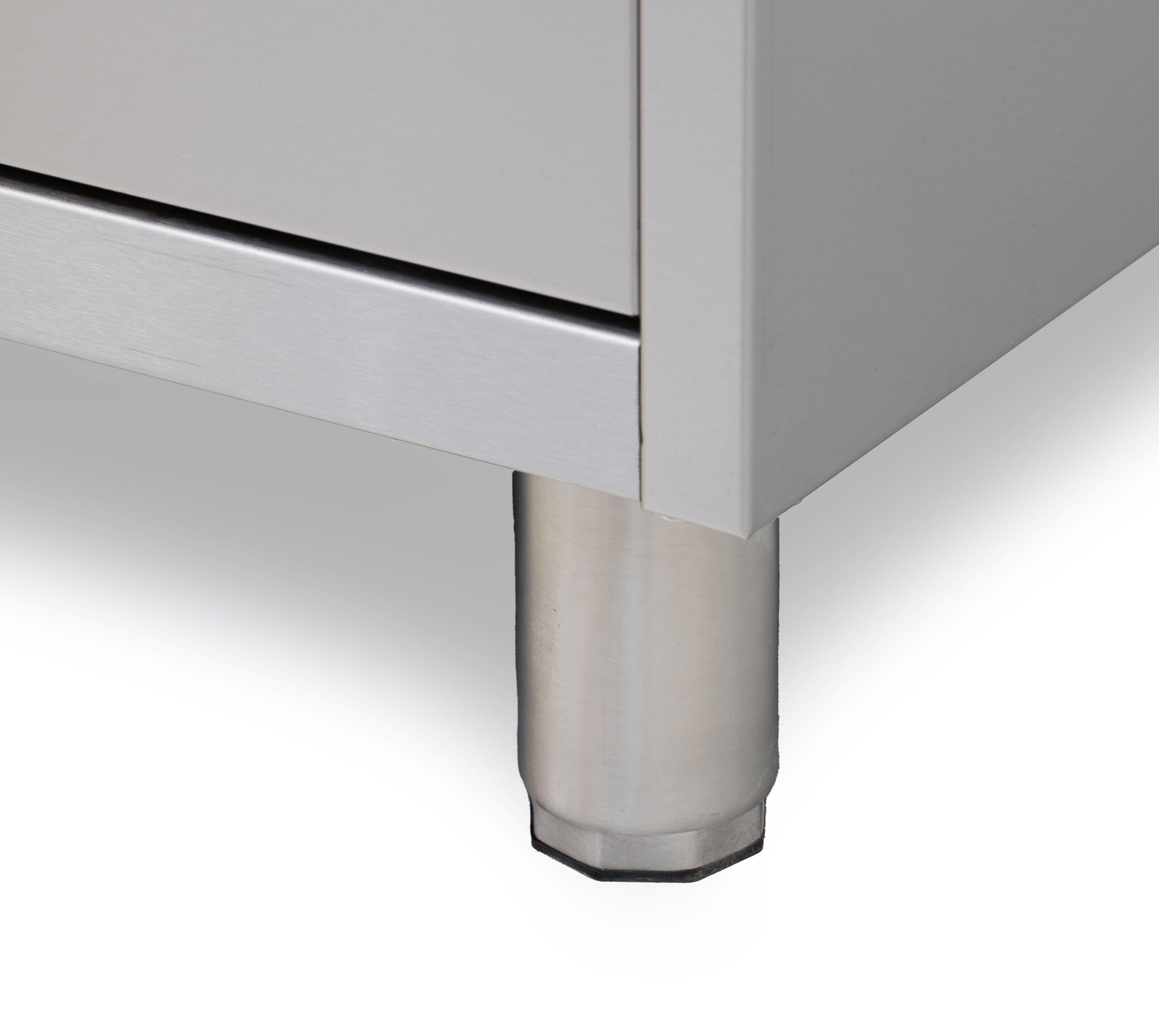 HCB Werkkast - klapdeur - 3 lades - afvalbak - 160 cm - RVS