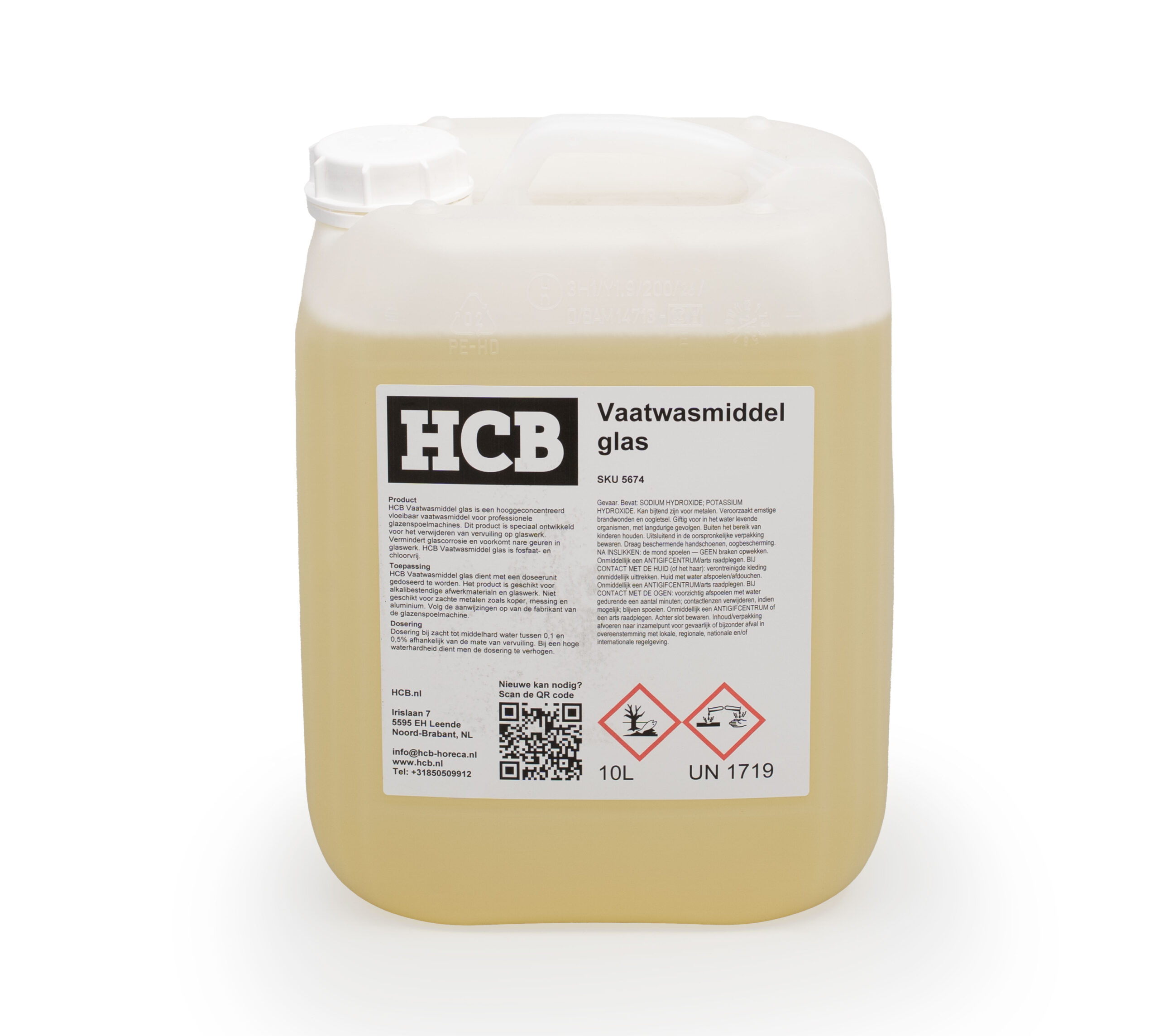 HCB Vaatwasmiddel - 10 liter - glazenspoelmachines