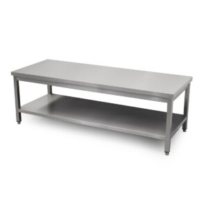 HCB Pro-line Werktafel - met onderschap - 180 x 70 x 60 cm - RVS