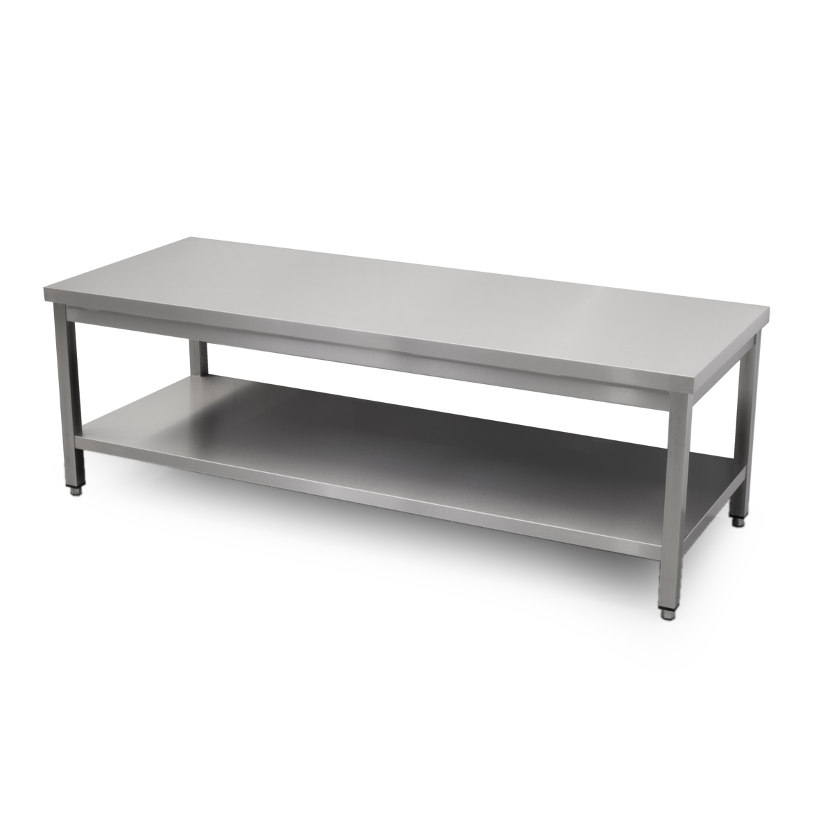 HCB Pro-line Werktafel - met onderschap - 180 x 70 x 60 cm - RVS