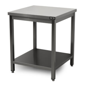 HCB Pro-line Werktafel - met onderschap - 70 x 70 x 85 cm - RVS