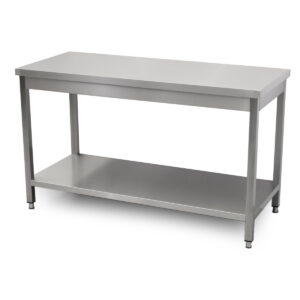 HCB Basic-line Werktafel - met onderschap - 140 x 60 x 85 cm - RVS