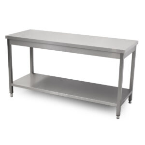 HCB Basic-line Werktafel - met onderschap - 160 x 60 x 85 cm  - RVS