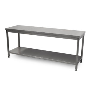 HCB Basic-line Werktafel - met onderschap - 200 x 60 x 85 cm - RVS